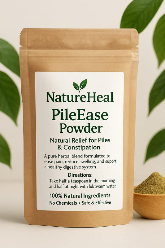 NatureHeal PileEase Herbal Powder – Natural Relief for Piles, Hemorrhoids & Constipation
